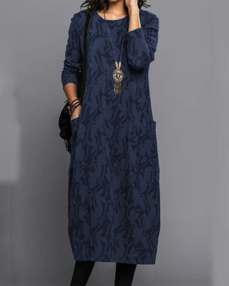 Deva Printed Long Sleeve Dress for Women Modern Trendy Look
