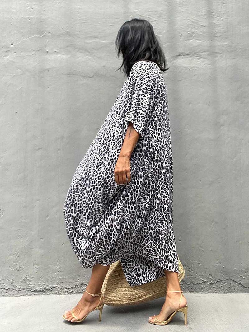 Tie-Dye Stripe Print Open Front Long Kimono Duster Robe 19