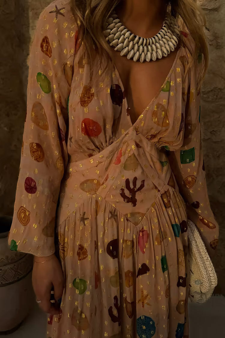 Isabelle | Golden Seashell Maxi