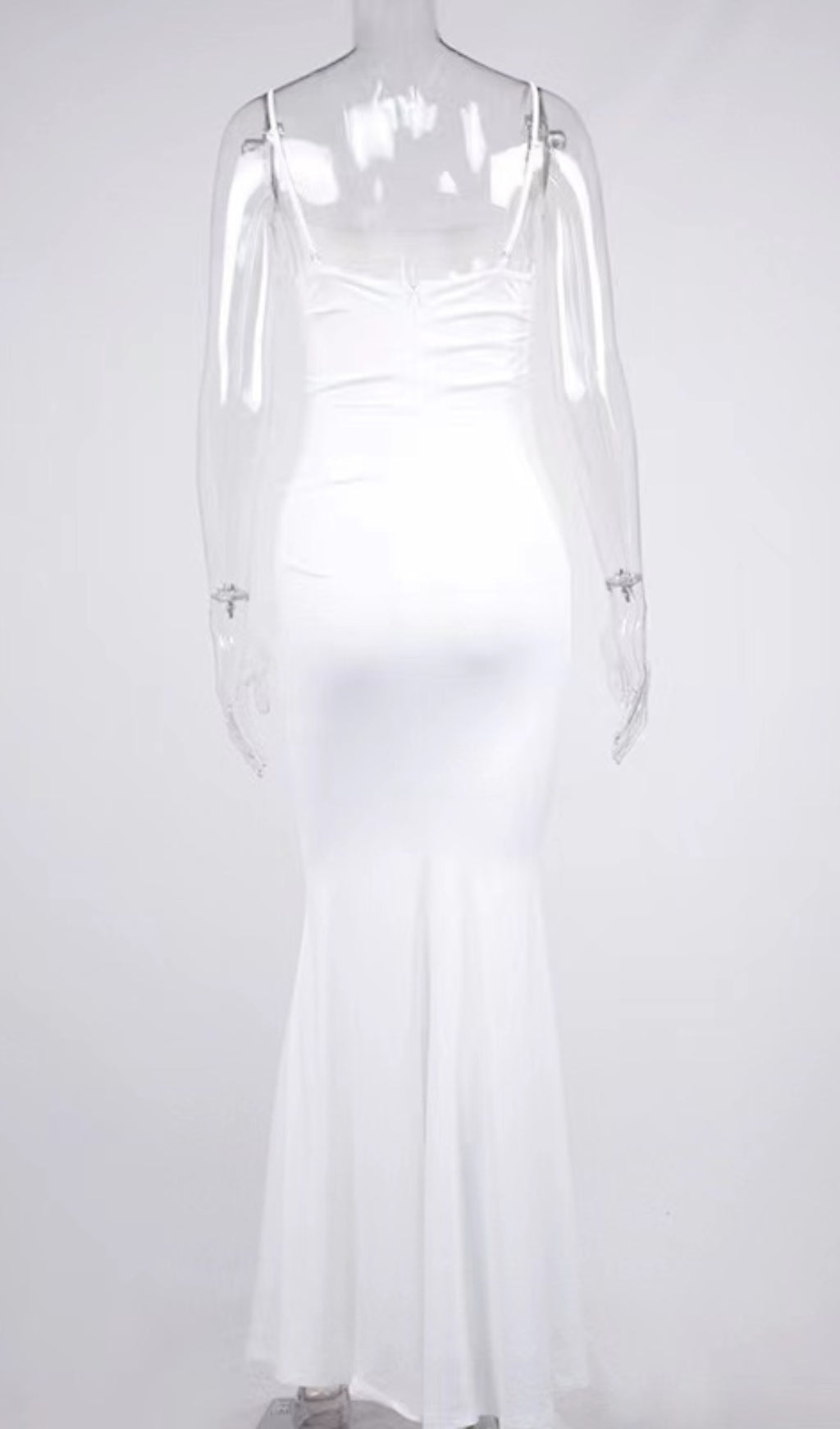 White Draped Corset Maxi Dress