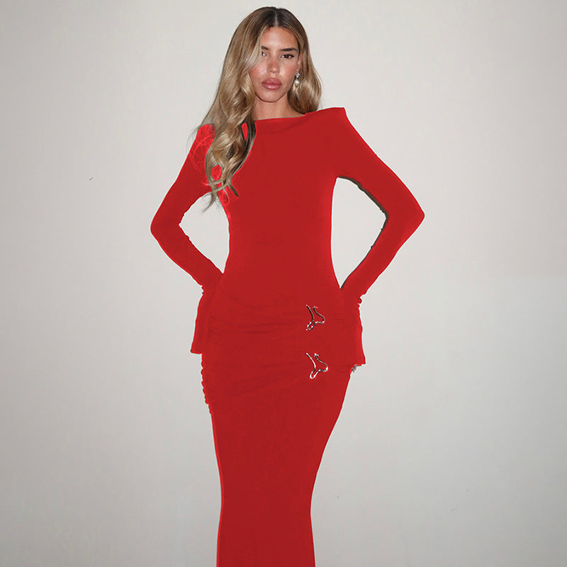 Crimson Embrace dress Red