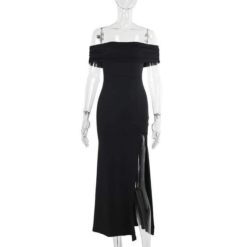Showstopper Slit Dress Black