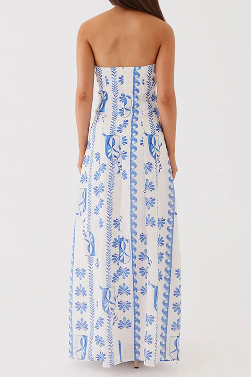 Off Shoulder Aline Maxi Floral Dress