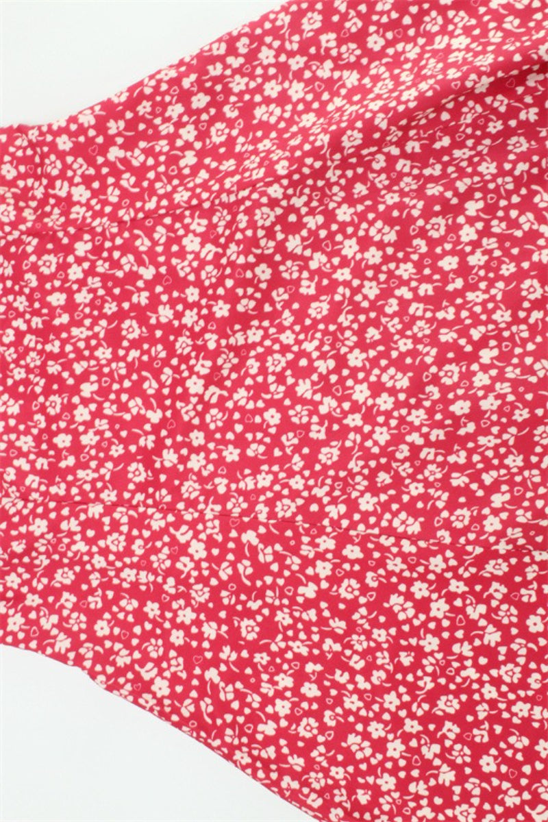 Wide Strap Sweetheart Toile Floral Print Fit and Flare Mini Dress 9