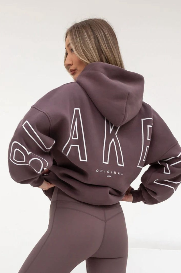 Printed Thick Loose Hoodie