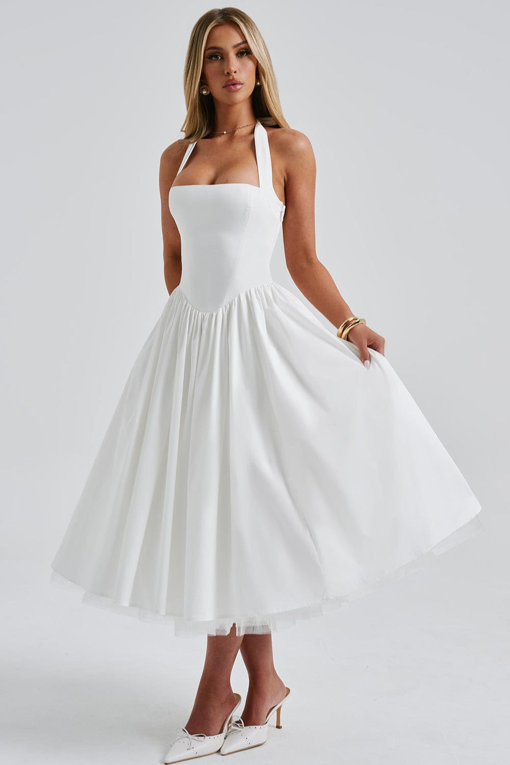 TieWaist Puff Party Dress