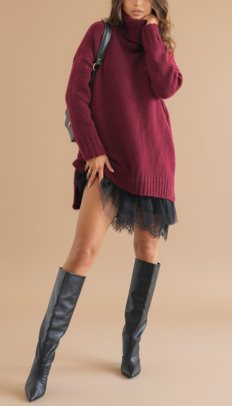 Scoop Neck Sleeveless Tulle Lace Ruffle Hem Mini Dress