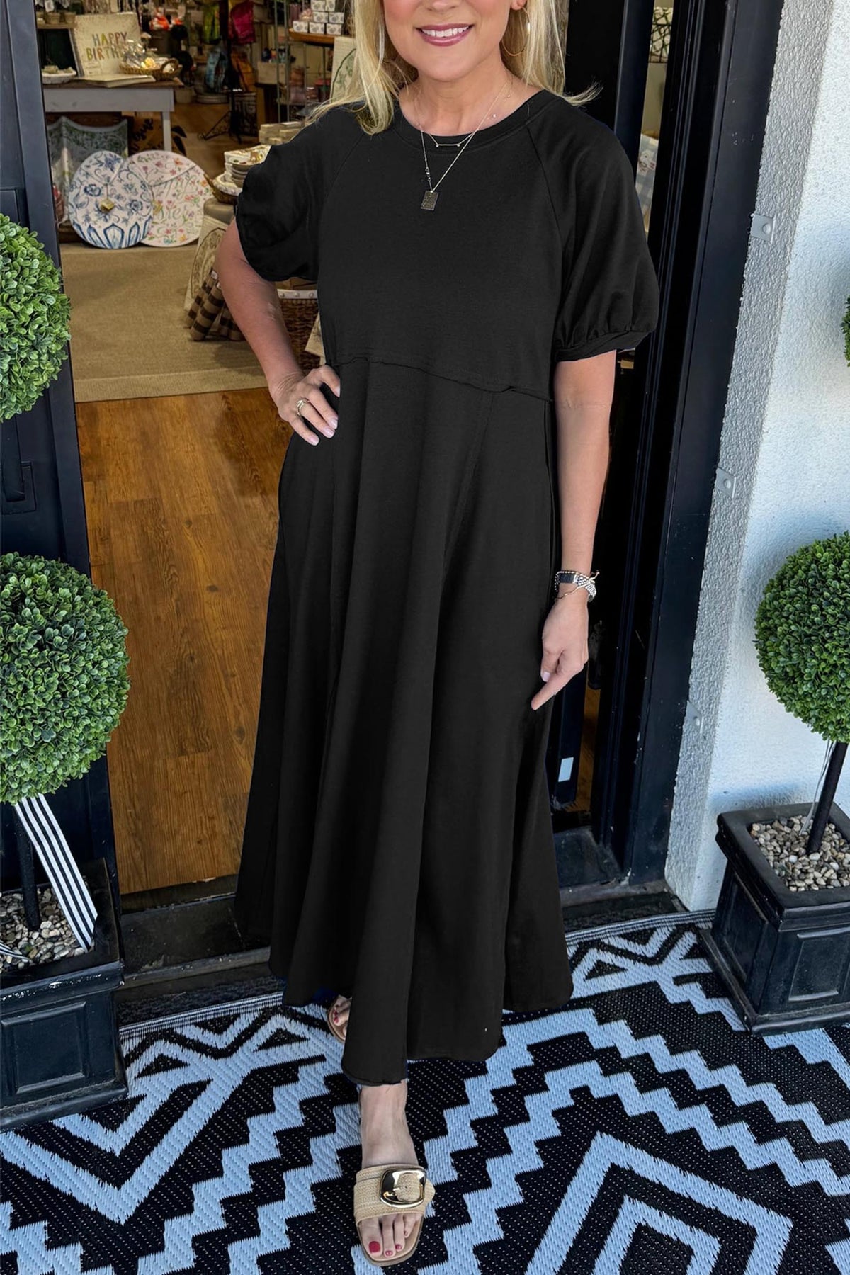 ODETTE | Puff-Sleeve Maxi for Flattering Grace and Comfort 5