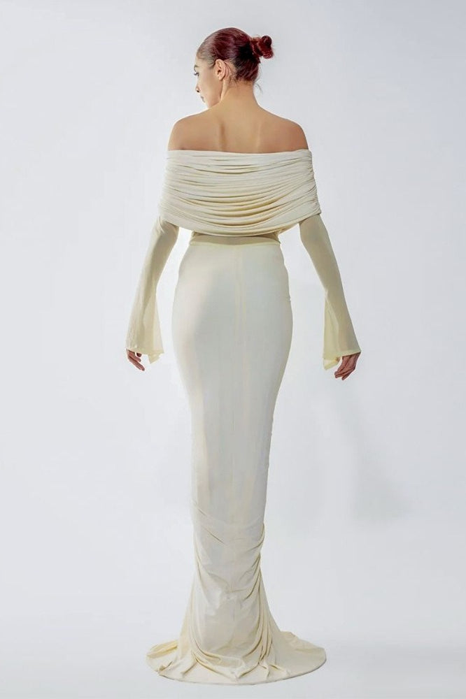 Strapless Ruched Bodycon Reception Dress