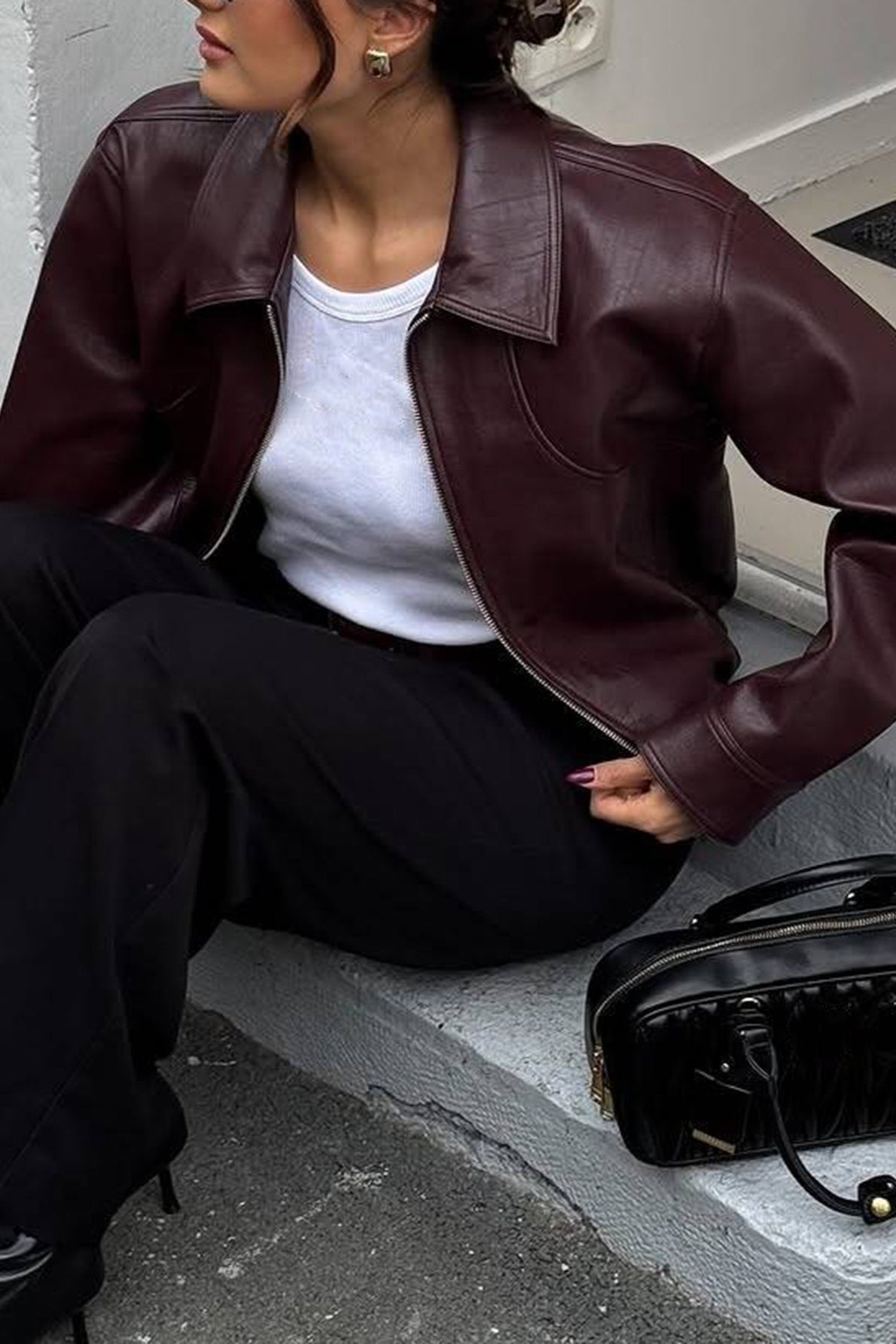 Casual Leather Long-Sleeve Vacation Jacket