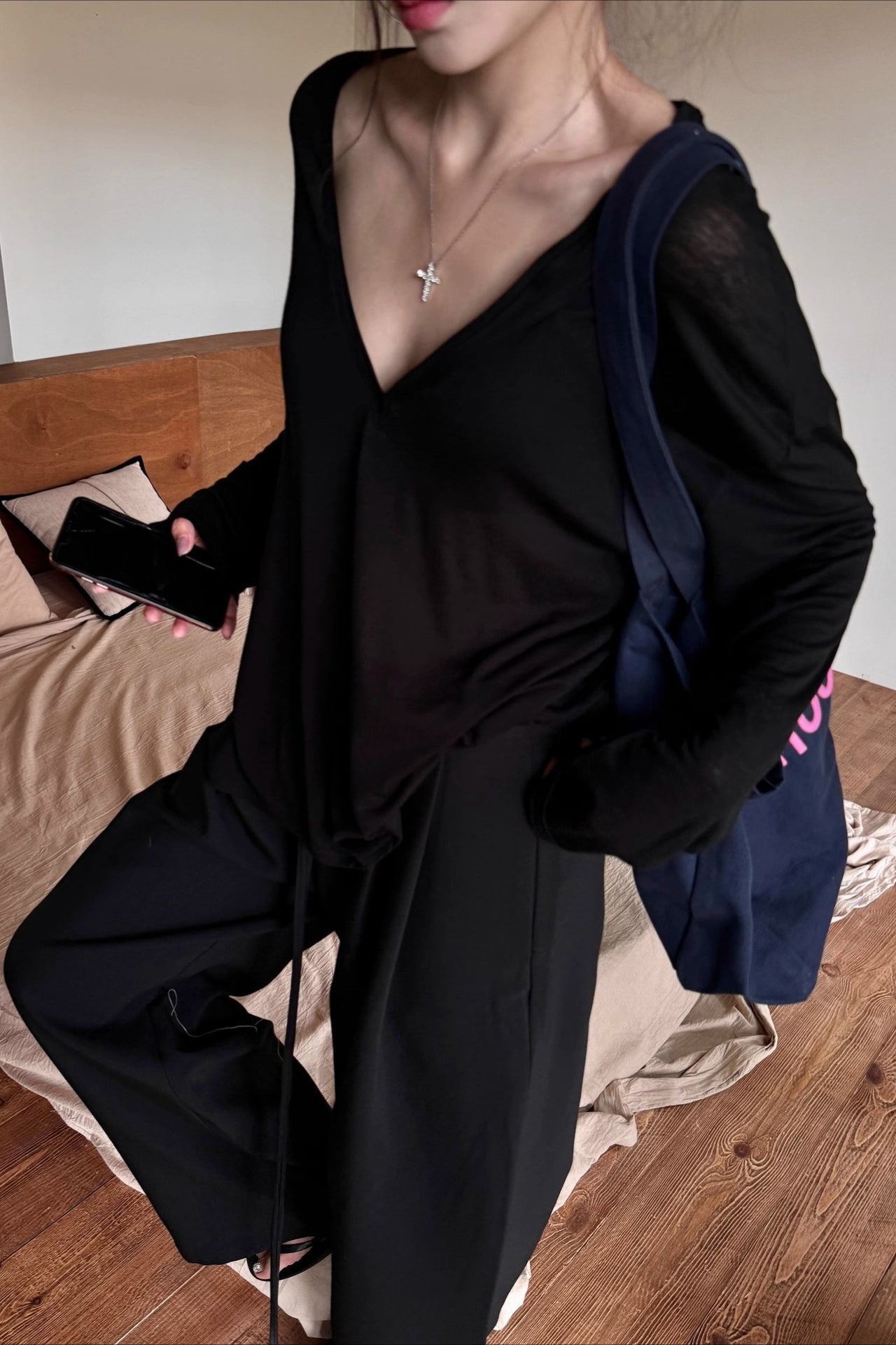 Slouchy Relaxed Long Sleeve Cover Up