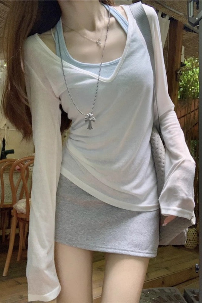 Slouchy Relaxed Long Sleeve Cover Up