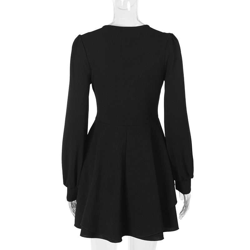 Bloom Skater Dress Black