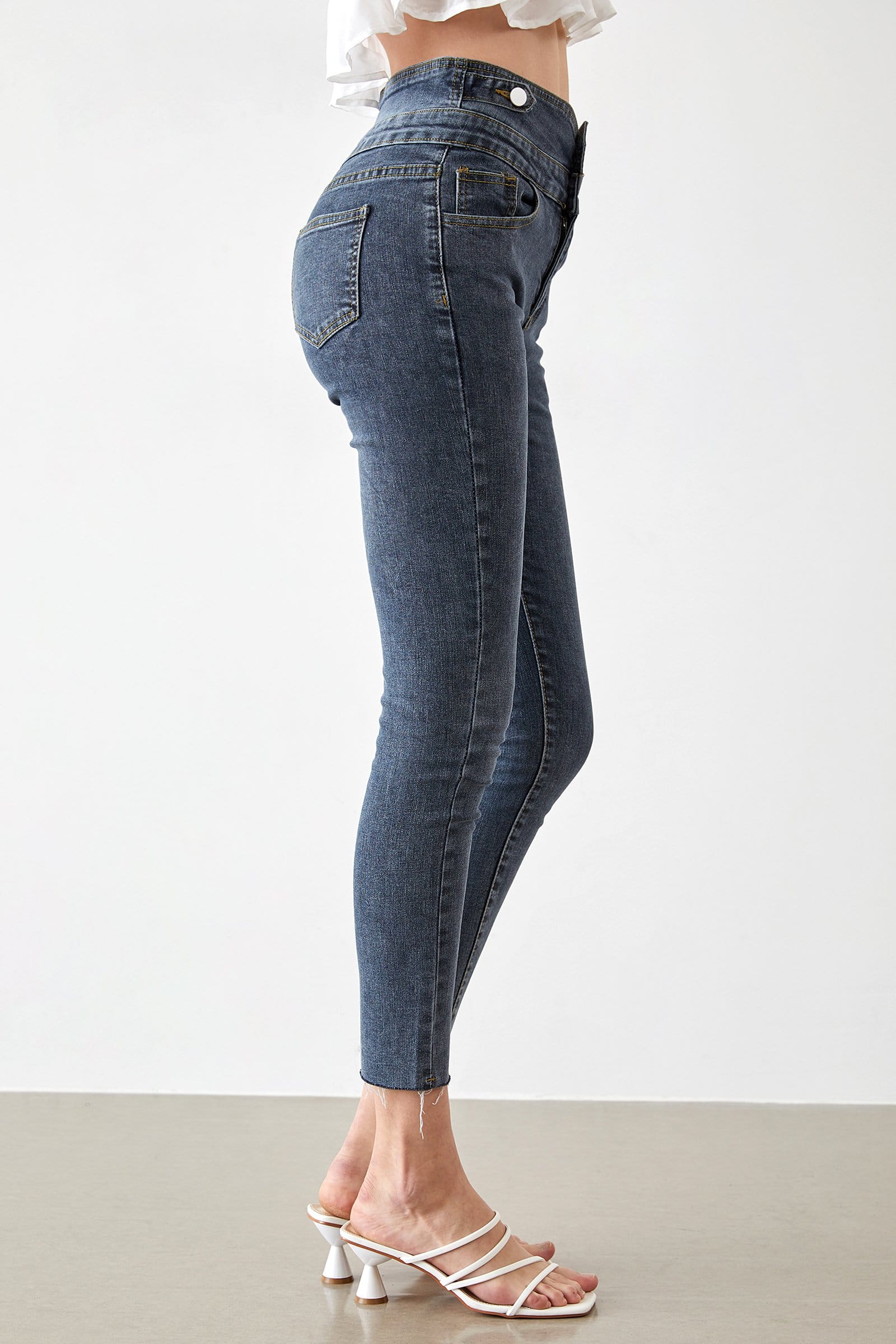 Saisha Slate Grey High Waist Leggings