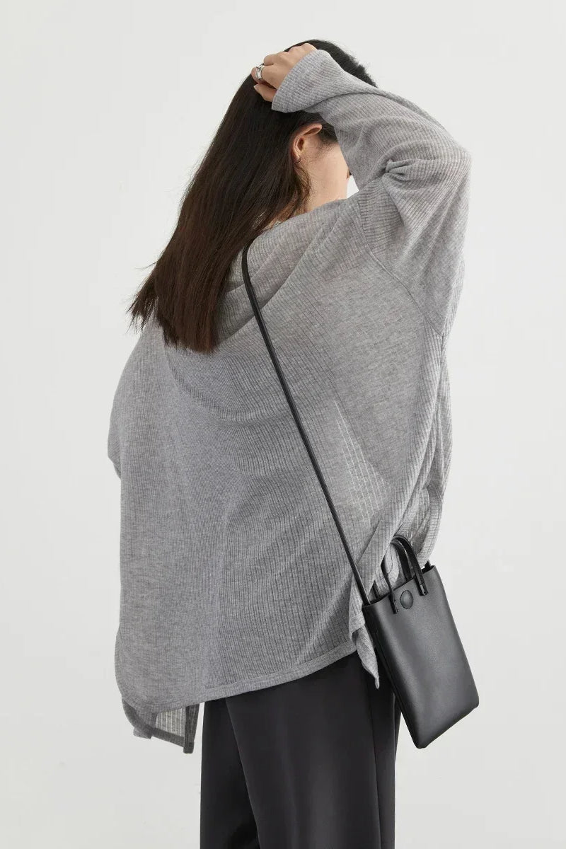 Lightweight VNeck Knit Cardigan
