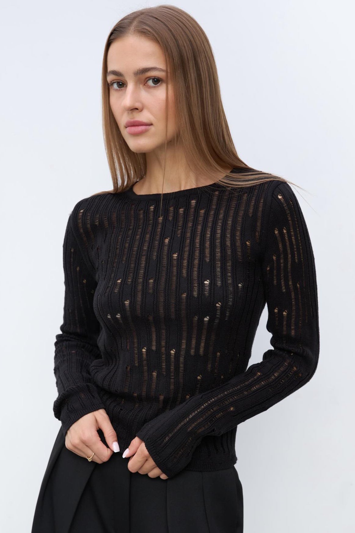 Sheer Elegant Premium Casual Knit Sweater