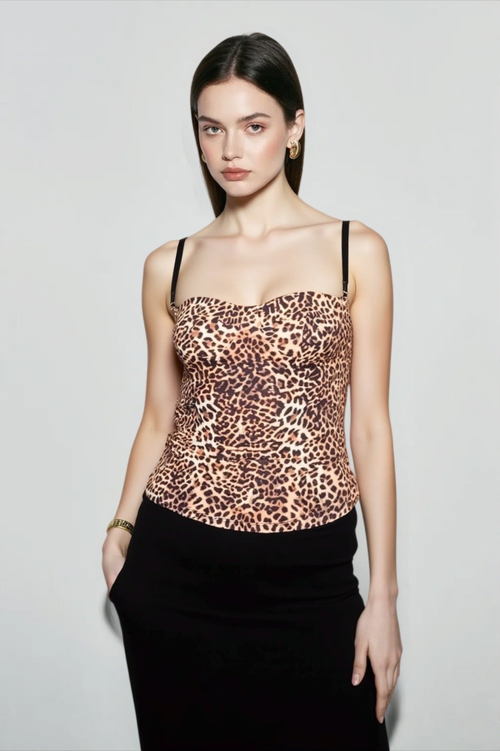 Open back satin cami top