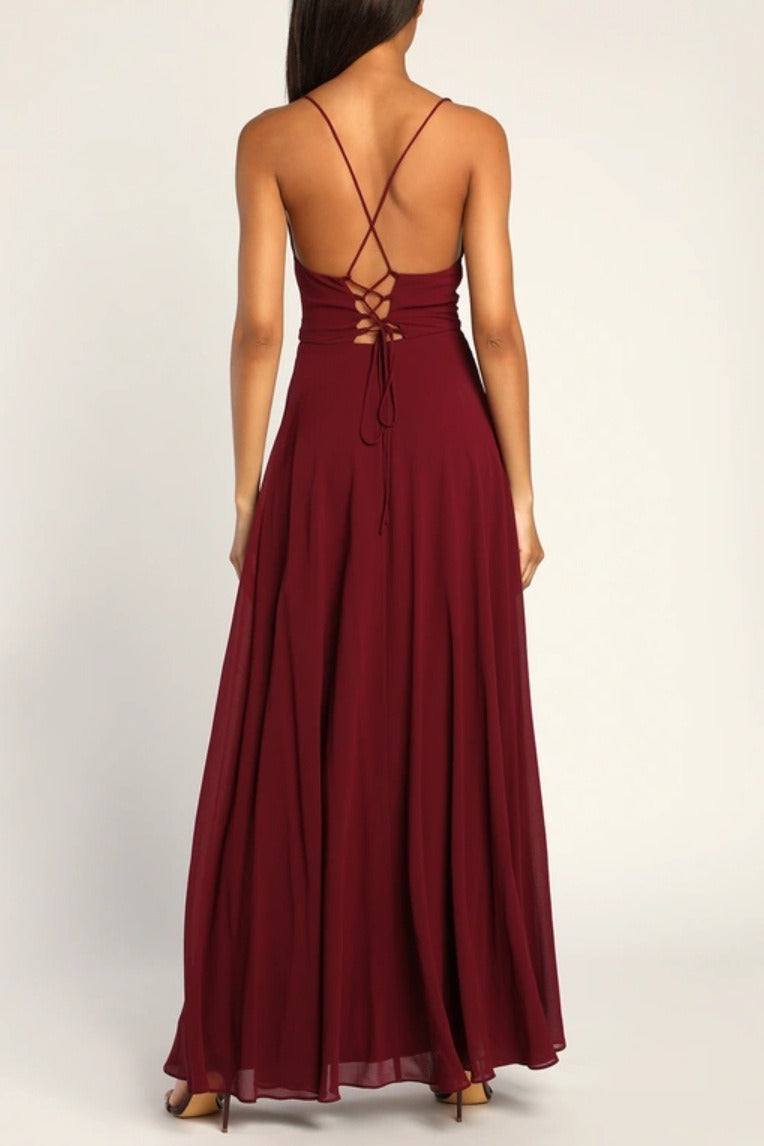Halter Backless Maxi Dress 2