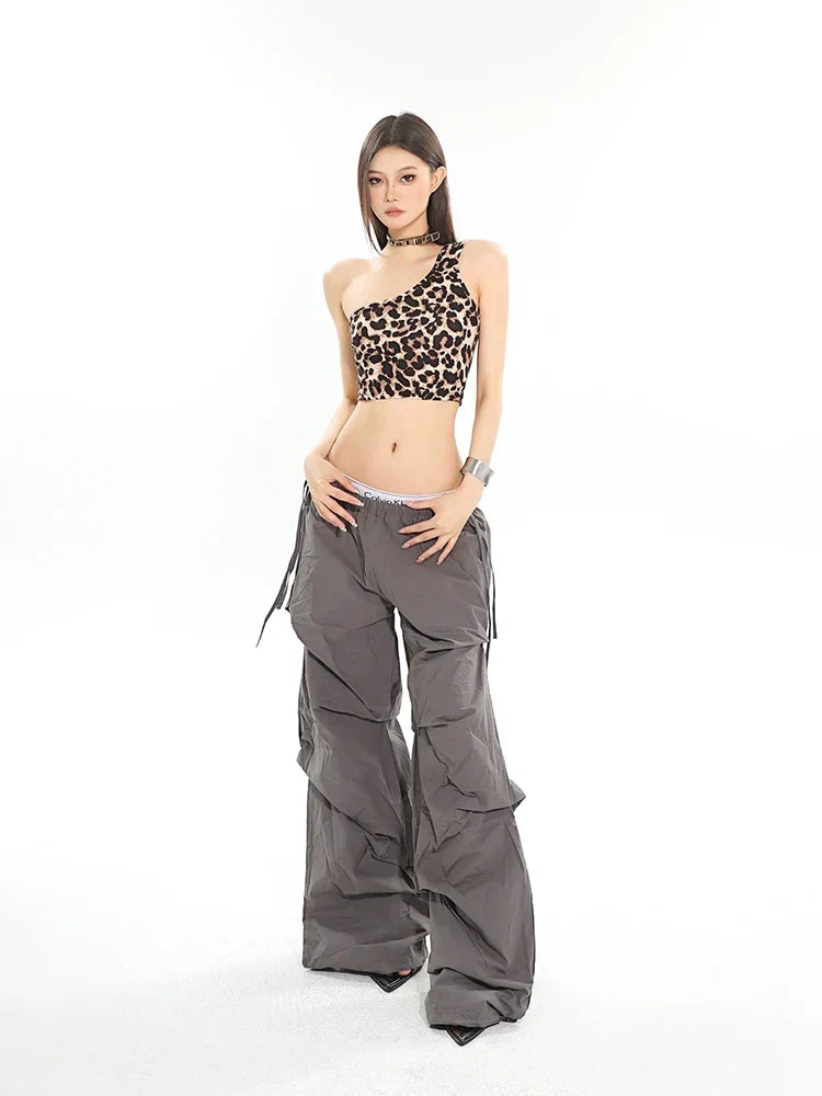 Leopard One-Shoulder Top