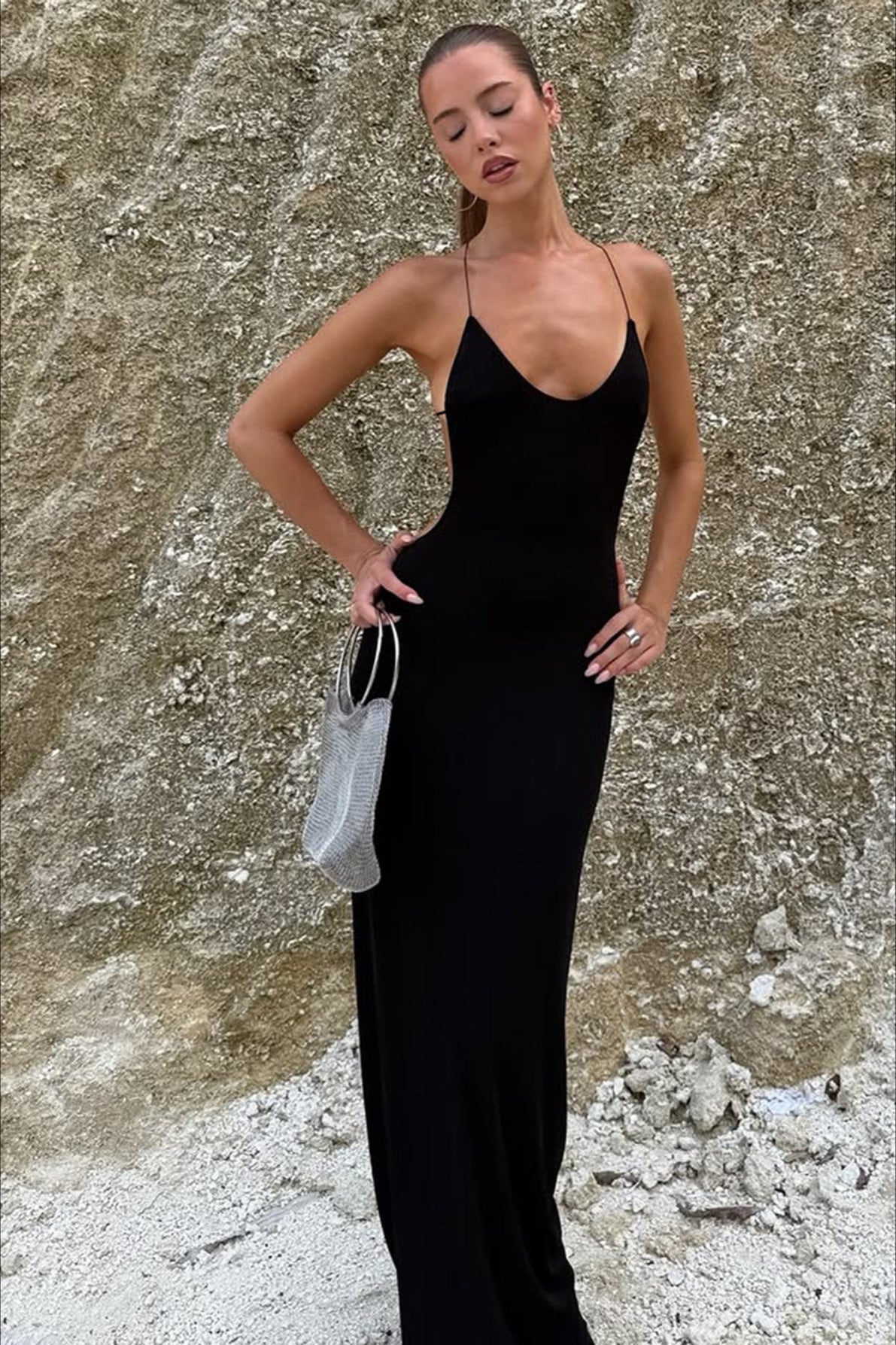 Sexy Backless Curve Fit Slip Dress