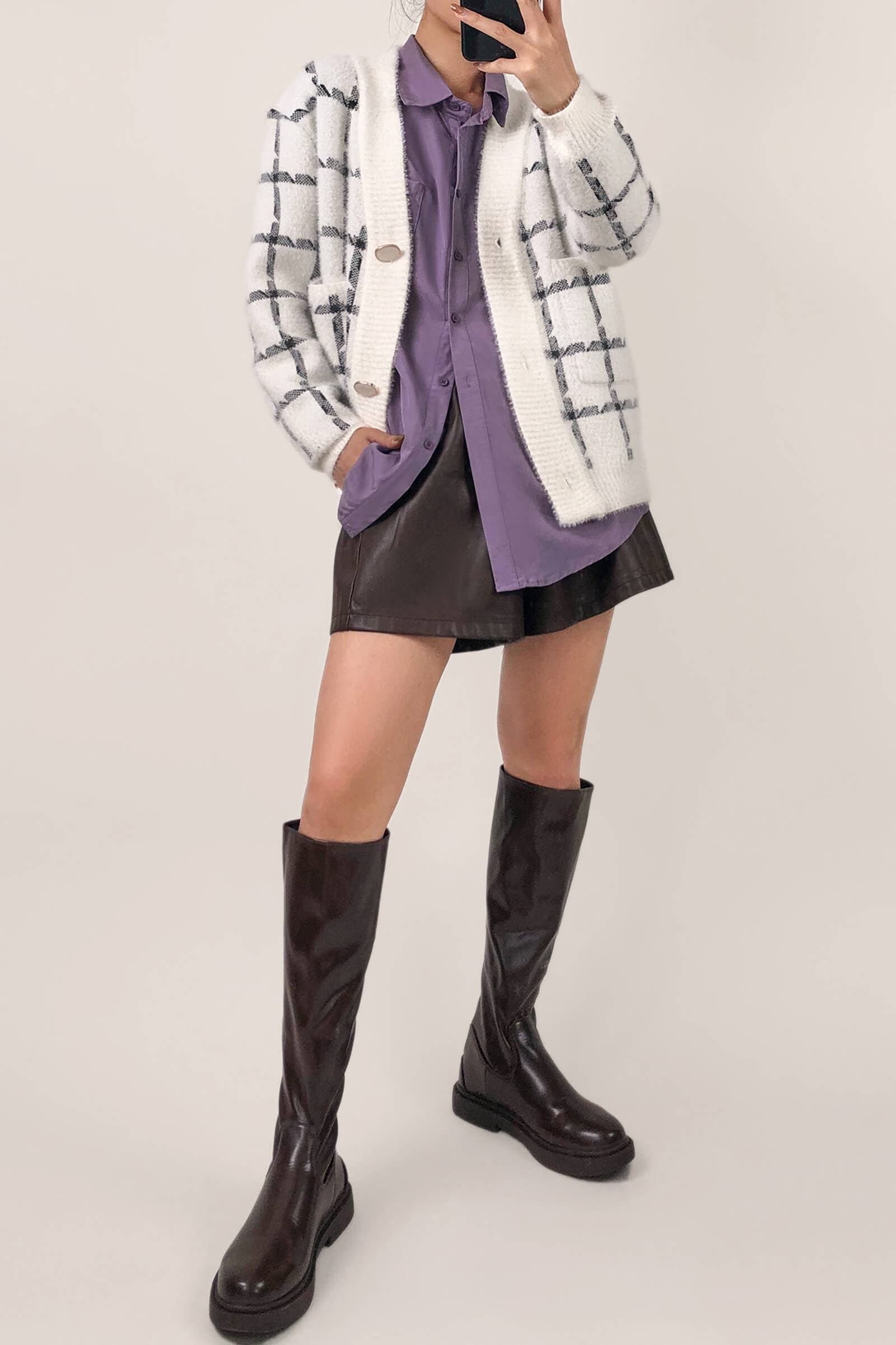 Slate Blue Long Sleeve Button Front Shirt