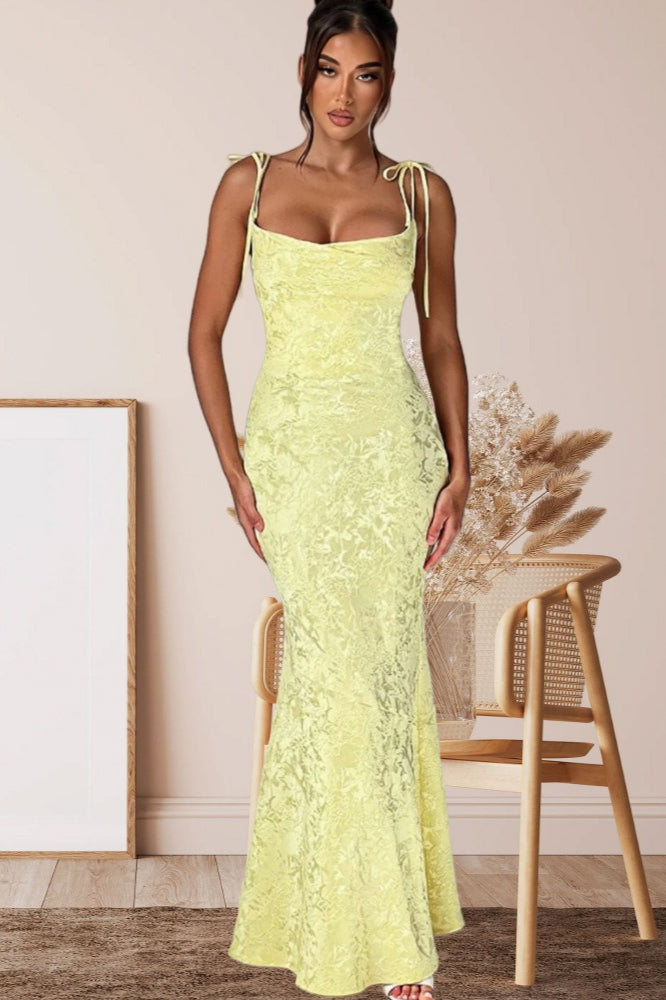 Sash Backless Mermaid Dress 4