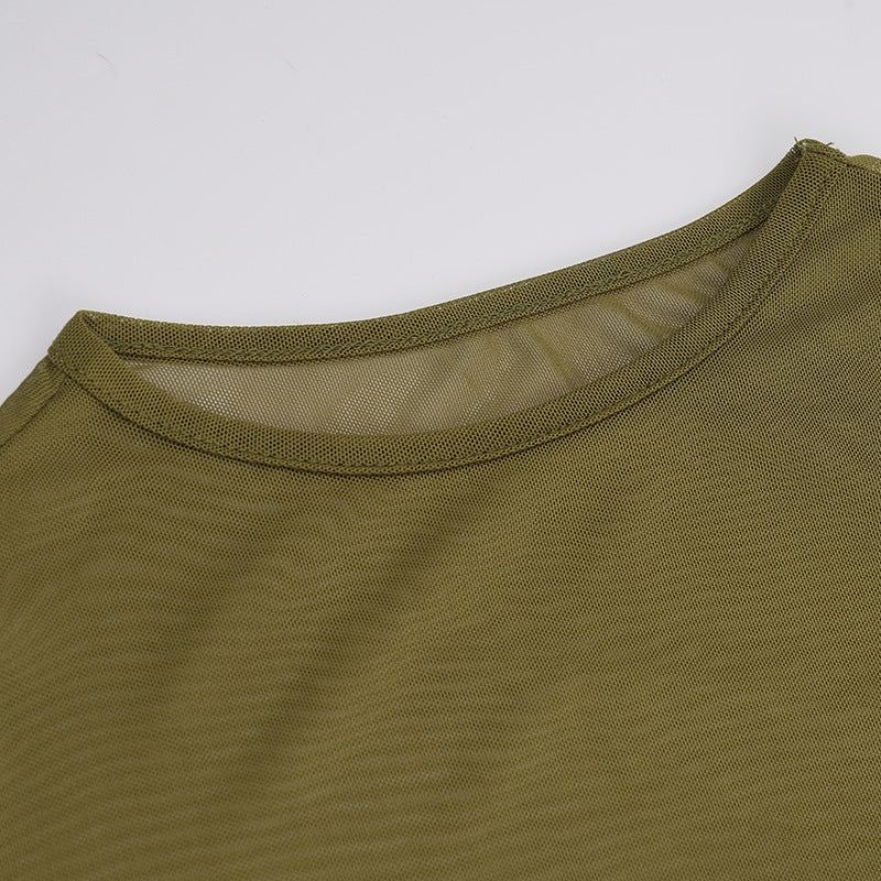 Marysh Mesh Bodycon Dress Yellow