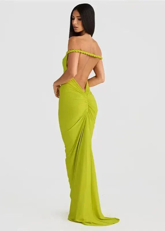 Backless Sling Slim Fit Long Dress