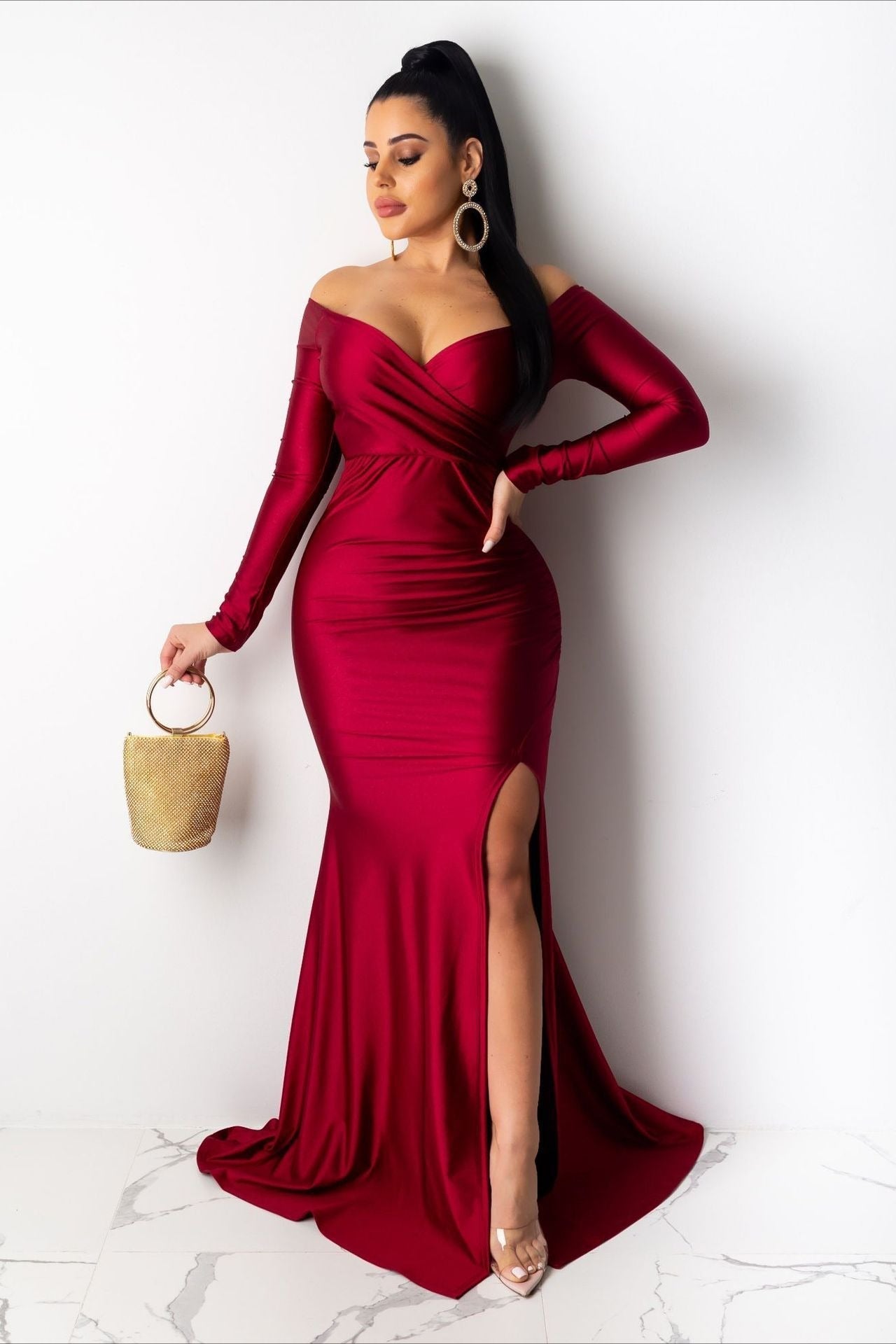 Long Sleeve Bodycon Maxi Dress