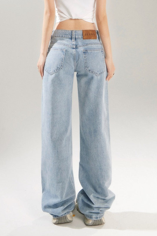 Low Rise Loose Wide Jeans
