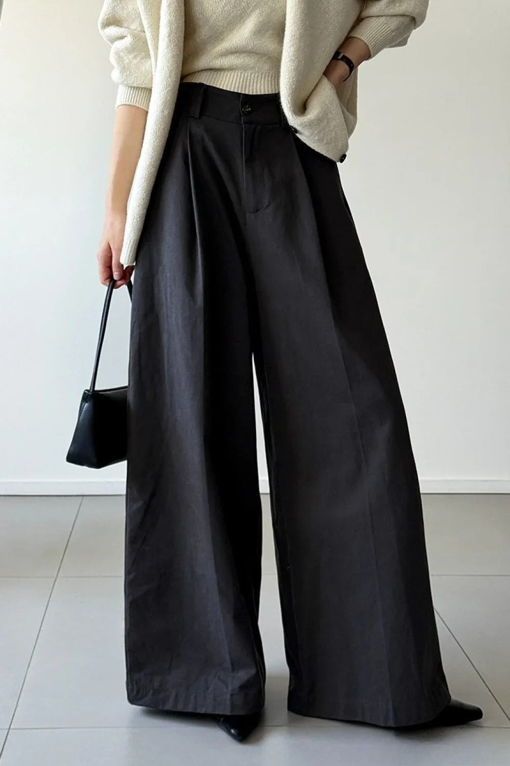Retro Relaxed HighWaisted WideLeg Pants