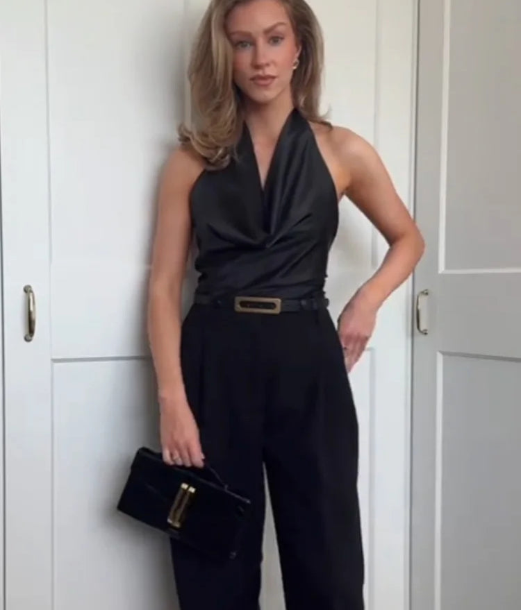 Sexy Slim LaceUp Bow Backless Sleeveless Cami Top