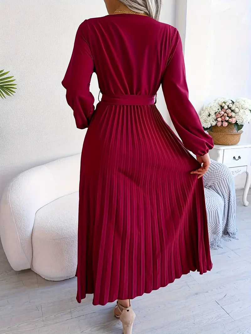 Carlota Boutique Pleated Midi Dress Statement Occasion Edit