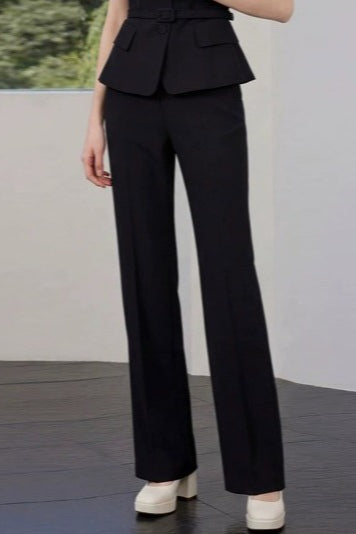 Square Neck Slim Fitted Two Piece Work Set