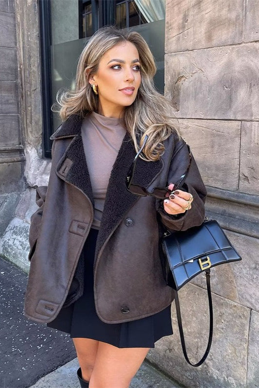 Double-Sided Fleece Loose Warm Jacket
