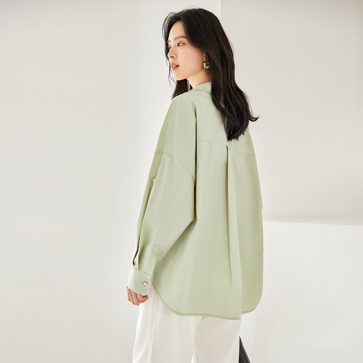 Whitlee Green Frilly Shirt