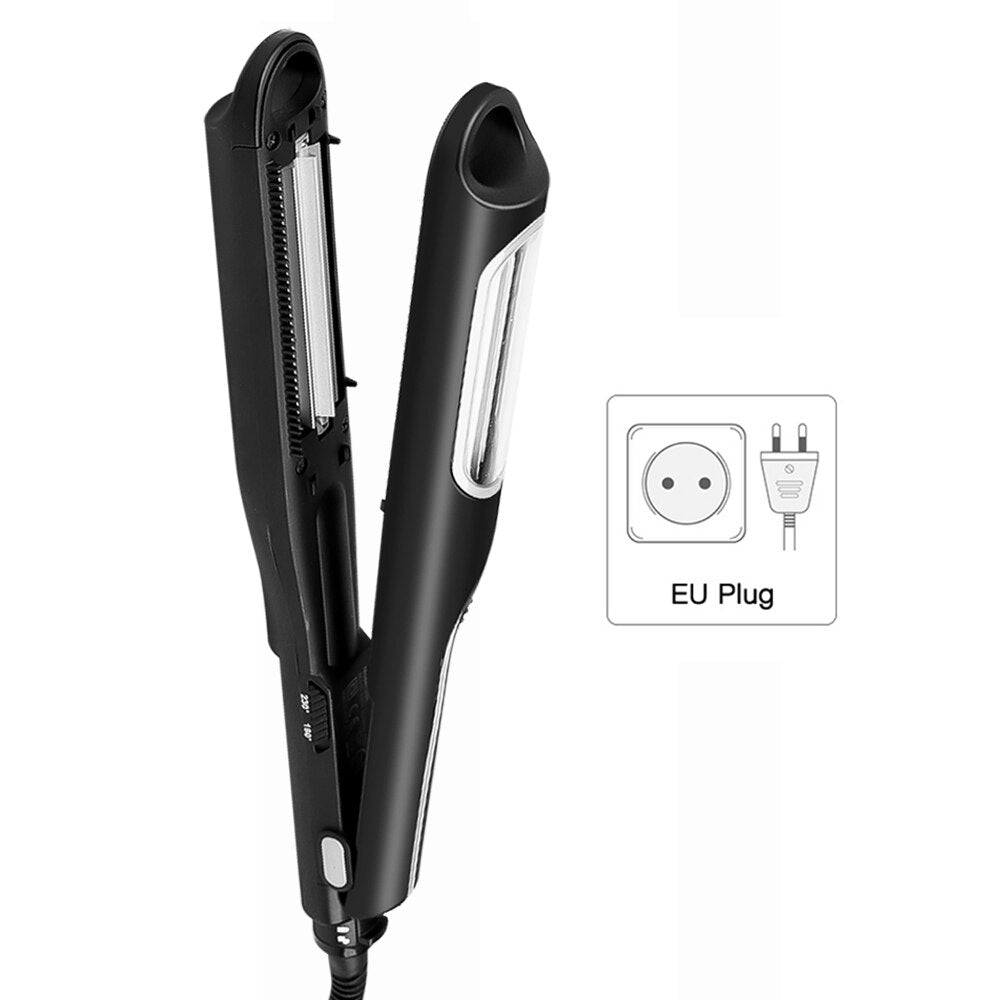 Corrugated flat automatic curling iron