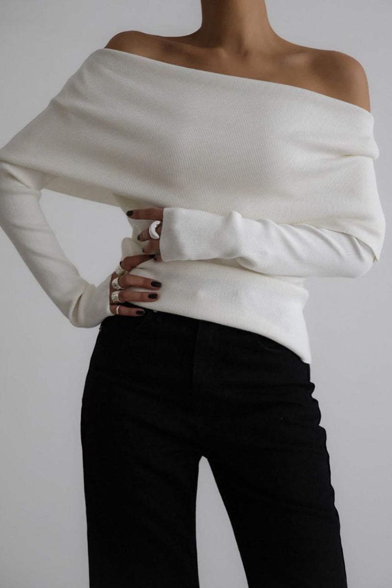 Sexy Off Shoulder Pullover Sweater