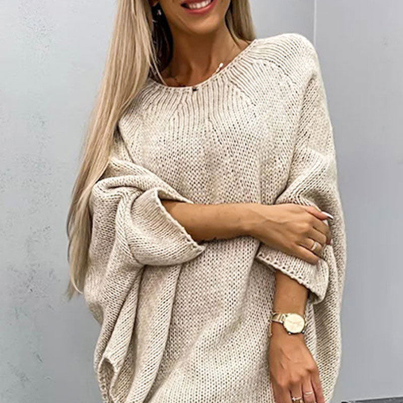 Elegant Knitted Cape Sweater