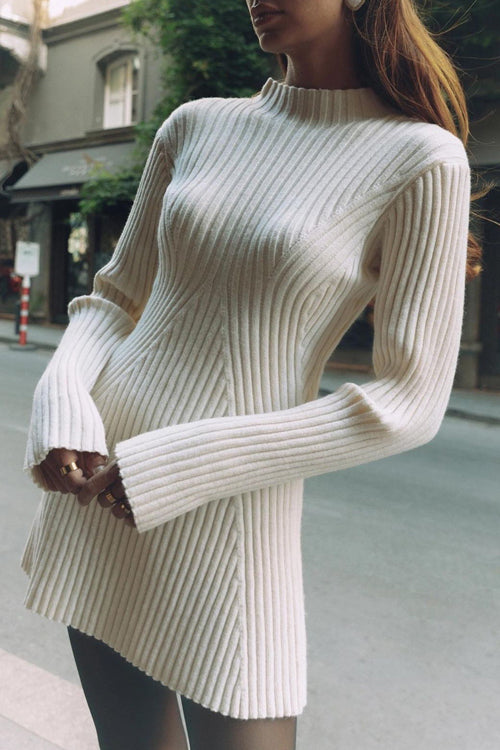 Soft Serenity Long Sleeve Knit Mini Dress - 3 Colors