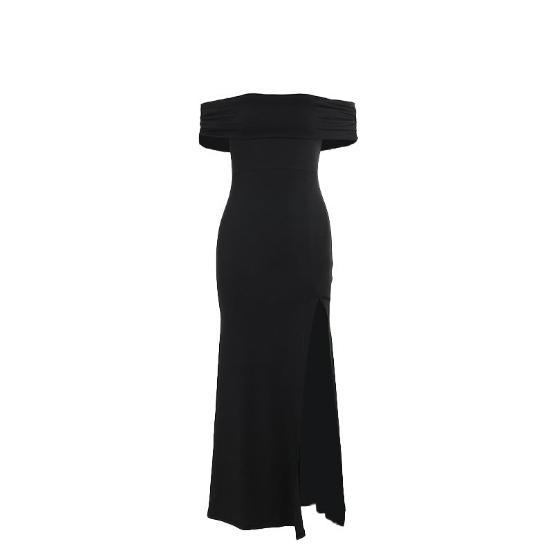 Showstopper Slit Dress Black