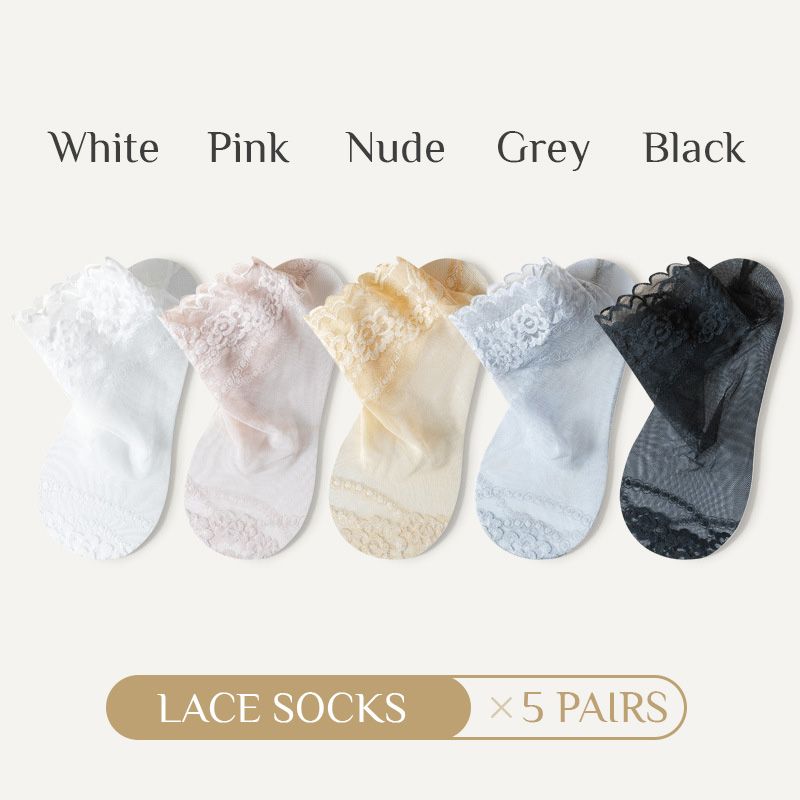 Summer Anti-slip Breathable Lace Socks