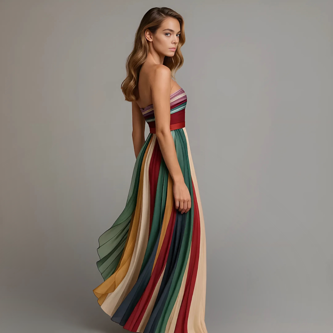 Avery | Strapless Pleated Maxi 3