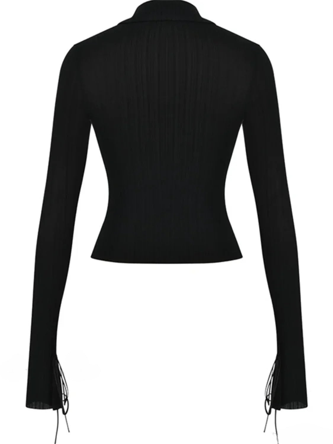 Long Sleeve Casual TurnDown Collar ButtonDown Knit Top