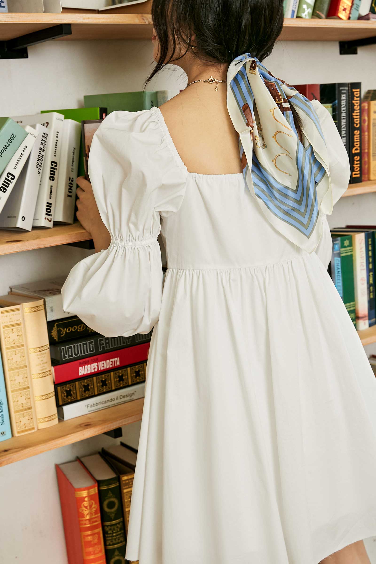 Alexis White Puff Sleeve Mini Dress