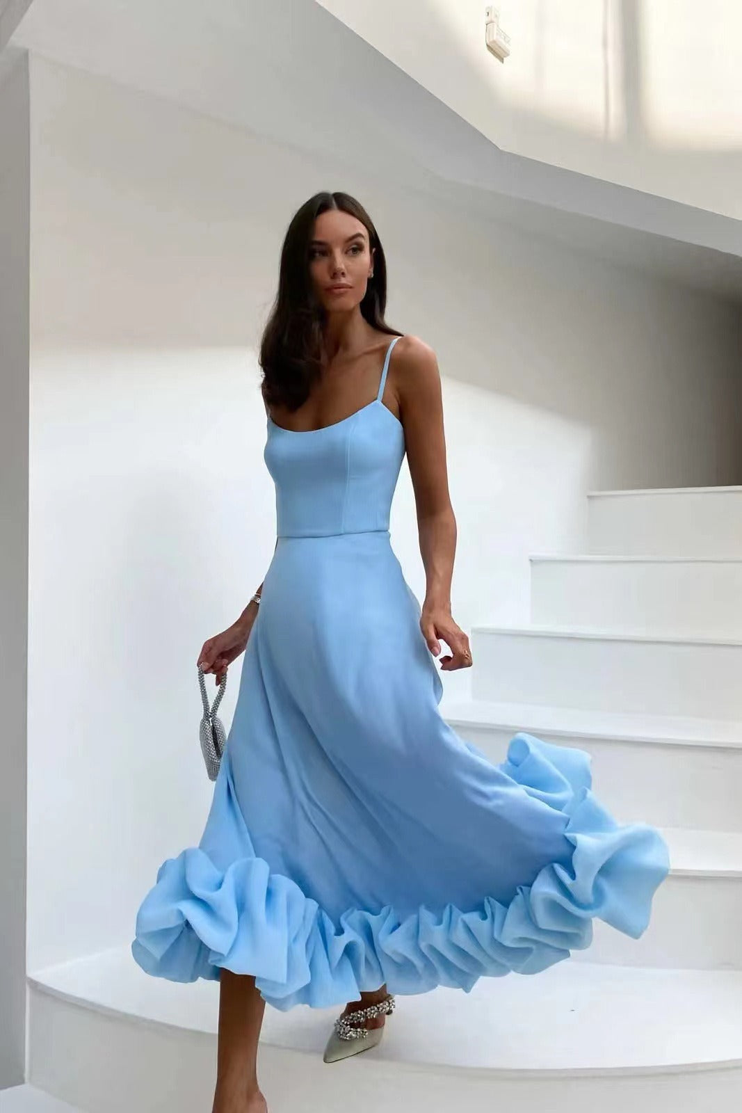 Nieves Ruched Cocktail Dress for Women Wedding Guest Look