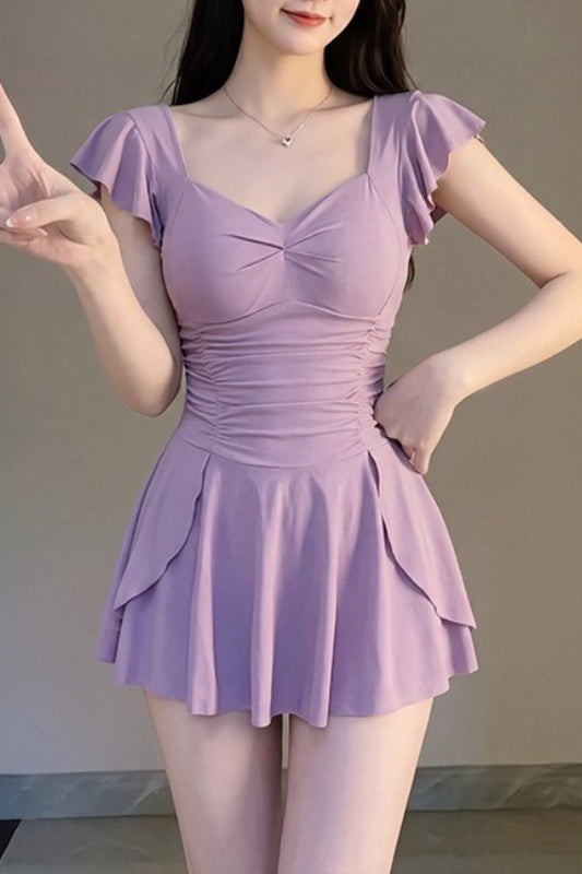 Chic Skirted Tummy Control One Piece Swimsuit