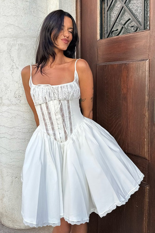 Ballet Tutu Hook Closure Crop Slip Dress