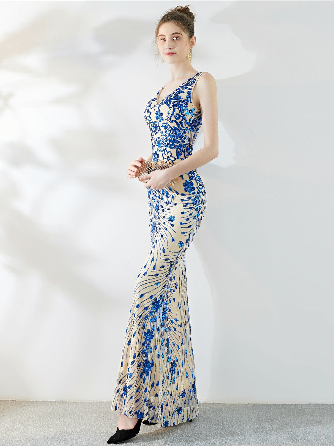 slim long evening dress