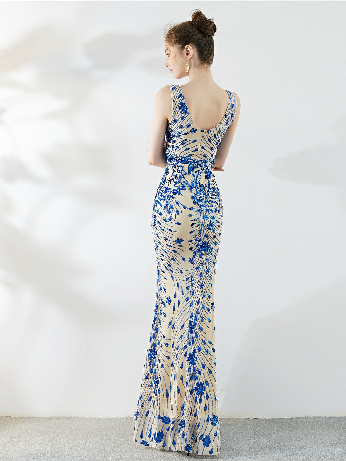 slim long evening dress